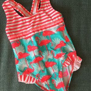 Billieblush sequins sparkle flamingo swimsuit